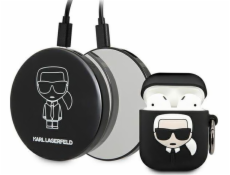 Případ Karl Lagerfeld Klbppboa2k Iconik pro AirPods + Power Bank Black