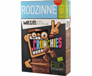 Milzu Milzu Crunchies ražné a ovsené vločky s kakaom - 450 g