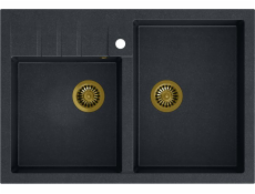 Quadron Bill 120 Graniteq Black Diamond/Elements Sink