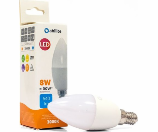 Abilite ABILITE LED ŽIAROVKA MLIEKO SVIEČKA TEPLÁ E14 8W/...