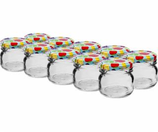 Sklenice zavařovací 30 ml 10 ks s víčkem 43 dekor