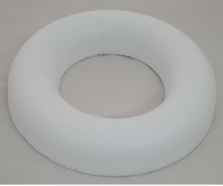 Kroužek polystyren 25 cm korpus půlka na výrobu věnců