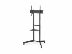 DIGITUS pojízdný televizní vozík s policí pro monitor  37-70  s náklonem , černý , max 50 kg  VESA: 100x100, 200x100, 200x200, 300