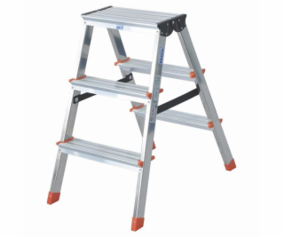 Krause Dopplo double-sided step ladder silver