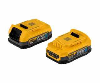 DEWALT Powerstack Akku, 18V 2er 1,7Ah