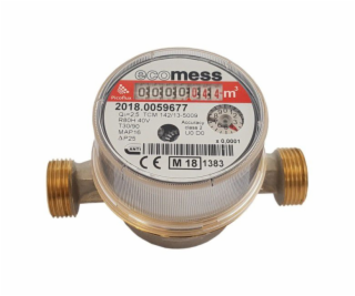 Vodoměr pro teplou vodu Ecomess Picoflux 1/2&quot; 2,5 m3/h