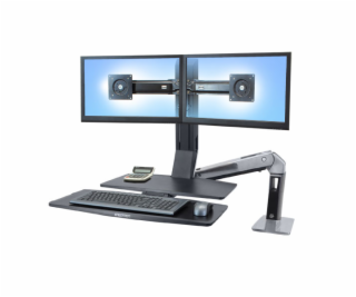 ERGOTRON WorkFit-A II, Dual, 5  Lift Engine and Worksurfa...