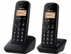 Panasonic KX-TGB612FXB, bezdrát. telefon, 2 sluchátka, černý