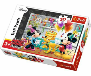 Trefl Puzzle 30el. Myszka Miki Tort urodzinowy (18211)
