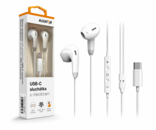 sluch.AL.AE007WT USB-C do uší+mikr., bílá