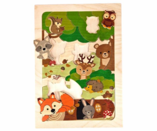 Puzzle Hess dřevěné liška a zvířátka z lesa