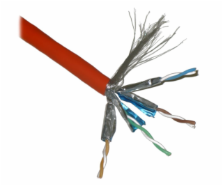 PLANET kabel FTP, drát, Cat 6A, 4p, 500MHz, LS0H, stíněný...