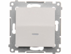 Kontaktní konektor schodiště-Simon Conctact-Simon Simon 54 DW6L.01/X/11 s LED podsvícení bez piktogramu modulu 10ax 250V ~ rychlé spojení bílé