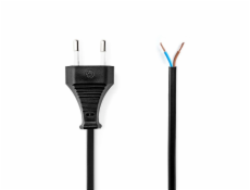 NEDIS napájecí kabel/ Euro zástrčka - otevřený/ přímý/ černý/ 3m