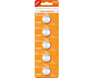 MediaRange Premium Lithium baterie CR2450, 3V, 5ks