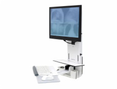 Ergotron SIT STAND Vertikální výtah, sada pro pacienty s pokoji (polštář zápěstí, držák myši, svislá nastavovací kolejnice, držák skeneru čárových kódů, tablet klávesnice, monitorovací rameno, police 