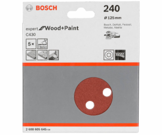 Bosch Brusny list C 430 D125MM drevo granul. 240 5 St.
