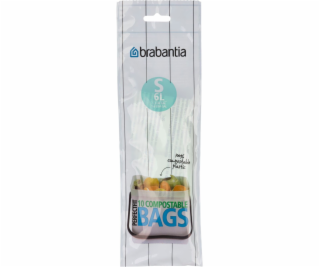 Brabantia PerfectFit Bin Liner Compostable Type S, 6 L, 1...