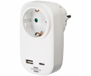 Brennenstuhl Socket Adapter with USB Power Delivery USB A...