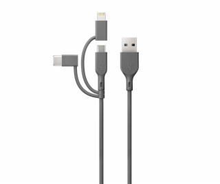 GP CY1N Lade & Sync Cable 1m 3in1 USB-A to Micro/USB-C/Light