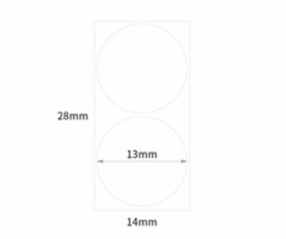 Niimbot štítky R 14x28mm 220ks WhiteRound B pre D11 a D110