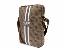 Guess PU 4G Printed Stripes Tablet Bag 10  Brown Nové