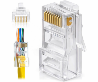 W-star Konektor UTP RJ45EZ Cat5e 100ks pozlacený 5SLD pas...