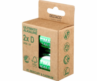 DELTACO ULTIMATE, Batérie alkalické D LR20 2ks