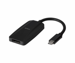 DELTACO Adaptér USB 3.1 Type C/DisplayPort, čierny