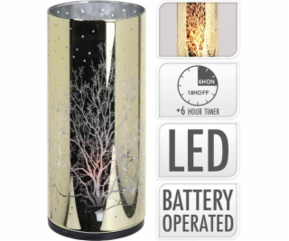 LED dekorativní skleněný válec 7x15 cm