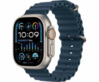 Apple Watch Ultra 2 49mm titanové pouzdro s modrým oceáns...
