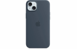 iPhone 15+ Silicone Case with MS - Storm Blue