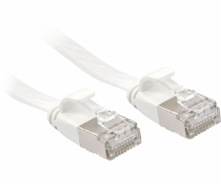 Lindy Flat Patchcord Cat.6A, U/FTP, bílá 3m (47543)
