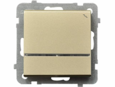 Ospel Single Sonata 16AX IP20 Champagne Gold schodiskový spínač (LP-3R/m/39)