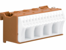 Hager Polo Samosvorný blok QC 63A hnědý 18 připojení 33 x 75 x 34 mm (KN18P)