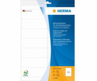 Herma Adresní nálepky na psací stroje, bílé, 102 x 38 mm,...