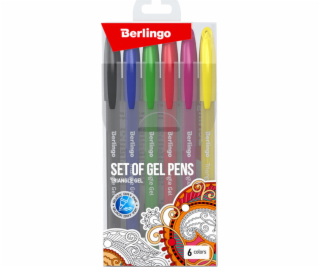 Berlingo Berlingo, Sada gelových gelových per, barva, 6 k...