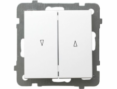 Ospel AS žalúziový spínač /s mechanickým zámkom/ biely LP-7GB/m/00