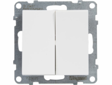 Legrand SUNO Dvojitý schodišťový spínač bílý 10AX 250V automatické koncovky 721108