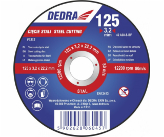 Dedra Kotouče 230x3,0x22,2mm na řezání oceli - F1315