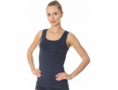 Brubeck TA10170 Dámské tričko bez rukávů COMFORT WOOL tmavé džíny M