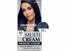 Joanna Multi Cream Metallic Color 5D Effect 42.5 Navy Blue Black