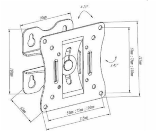Art ART DRŽÁK PRO LED/LCD TV 10-27 15KG CV-25 nastaviteln...