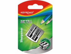Keyroad KEYROAD ořezávátko, hliníkové, dvojité, stříbrné