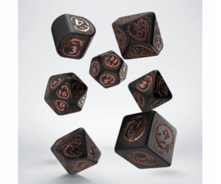 Sada kostek Q-Workshop Dragons: černá a měděná