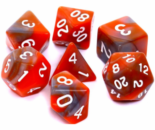 Rebel REBEL RPG sada kostek – dvoubarevná – oranžová a še...