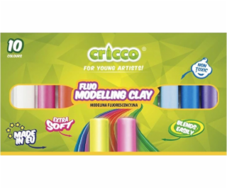 Fluorescenční modelovací hmota Cricco 10 barev