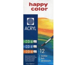 Happy Color Akrylové barvy 12 barev