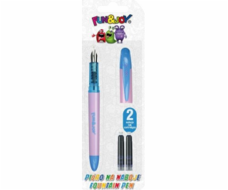 Titanově růžové plnicí pero + 2 modré kazety (385145)