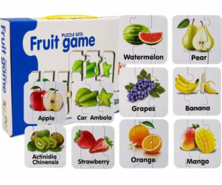 LEANToys vzdělávací puzzle ovocné puzzle 10 připojení
